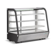 Холодильна вітрина GoodFood RTW235L настільна, 235 л, вигнуте скло, LED-підсвітка, цифрове керування, нержавіюча сталь