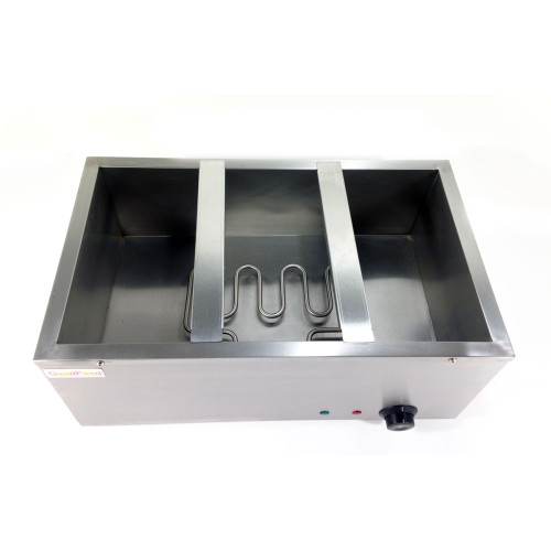 Мармит електричний GoodFood BM3 – настільний апарат для підігріву страв на 3 гастроємності GN 1/3, парове нагрівання, нержавіюча сталь, 1,5 кВт