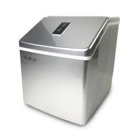 Ледогенератор GoodFood IM18C — компактный профессиональный аппарат для кубикового льда, 18 кг/сутки, наливной и с подключением к воде