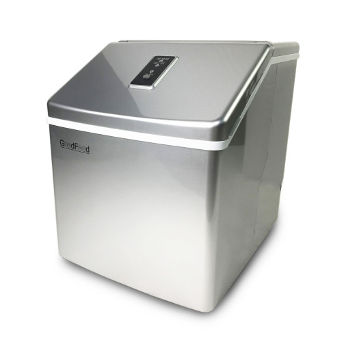 Льодогенератор GoodFood IM18C — компактний професійний апарат для кубикового льоду, 18 кг/доба, наливний та з підключенням до води