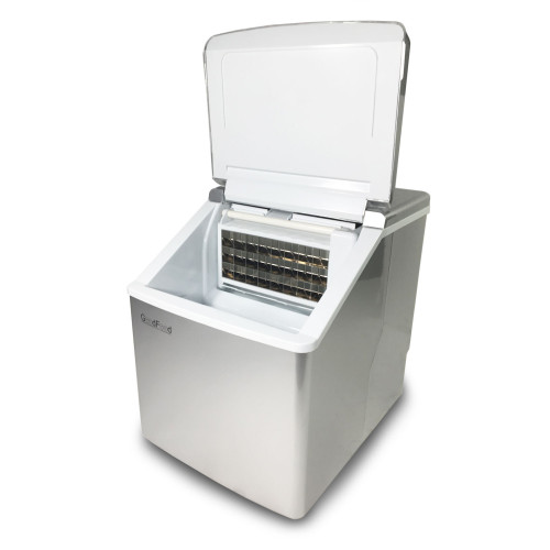 Льодогенератор GoodFood IM18C — компактний професійний апарат для кубикового льоду, 18 кг/доба, наливний та з підключенням до води