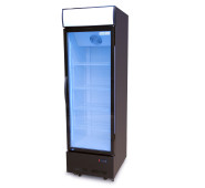 Холодильна шафа для напоїв GoodFood BC480BW2LEDCOL, 466 л, чорна-біла, LED-підсвітка, цифрове керування, вітринна, замок