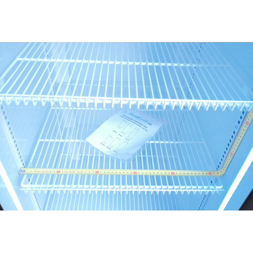 Холодильна шафа для напоїв GoodFood BC480BW2LEDCOL, 466 л, чорна-біла, LED-підсвітка, цифрове керування, вітринна, замок