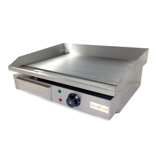 Жарочна поверхня GoodFood EG55, гладка, електрична, 3 кВт, нерж. сталь, 550х350 мм — професійне рішення для кухні громадського харчування