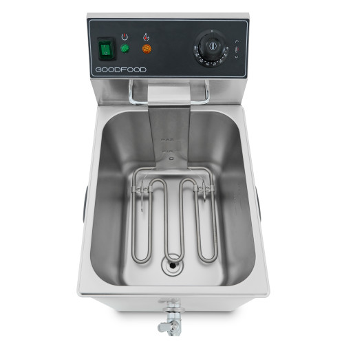 Фритюрница электрическая GoodFood EF8T BLACK с краном