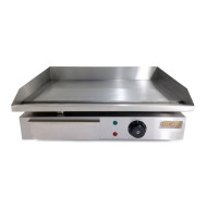 Поверхня для смаження GoodFood EG55M — гладка, хромована, електрична, 3 кВт, 550х350 мм, настільна, для ресторанів і кафе