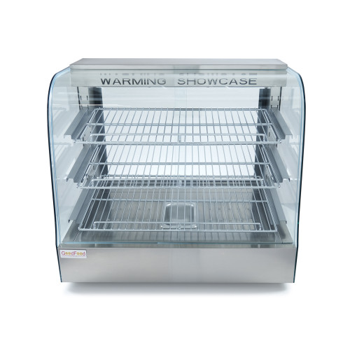 Вітрина теплова GoodFood WS200 STEEL — універсальна вітрина для гарячих страв, випічки та курей-гриль з нержавної сталі, з підсвіткою та регулюванням температури