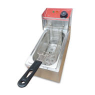 Професійна електрична фритюрниця GoodFood EF4, 4 л, настільна, нержавіюча сталь, 2 кВт — для кафе, ресторанів та фастфуду