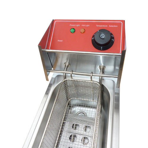 Професійна електрична фритюрниця GoodFood EF4, 4 л, настільна, нержавіюча сталь, 2 кВт — для кафе, ресторанів та фастфуду