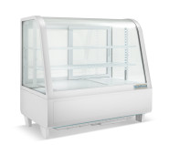 Холодильна вітрина GoodFood RTW100L Premium, біла — для кондитерських виробів, 100 л, LED-підсвітка, авторазморожування, динамічне охолодження