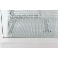 Холодильна вітрина GoodFood RTW100L Premium, біла — для кондитерських виробів, 100 л, LED-підсвітка, авторазморожування, динамічне охолодження