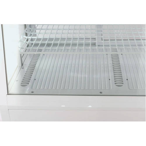 Холодильна вітрина GoodFood RTW100L Premium, біла — для кондитерських виробів, 100 л, LED-підсвітка, авторазморожування, динамічне охолодження