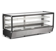Холодильна вітрина GoodFood RTW250L5, 268 л, настільна, з нержавіючої сталі, з LED-підсвіткою та цифровим керуванням