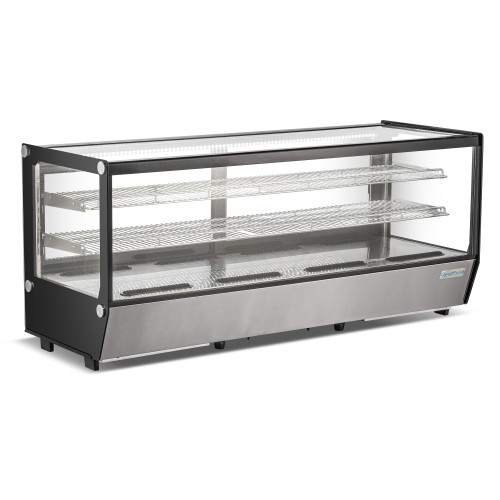 Холодильная витрина GoodFood RTW250L5, 268 л, настольная, из нержавеющей стали, с LED-подсветкой и цифровым управлением