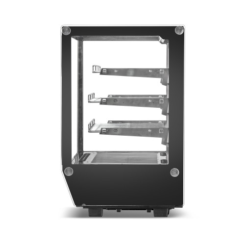 Холодильная витрина GoodFood RTW145L5, настольная, 169 л, стекло/нержавеющая сталь, LED-подсветка, 3 полки, для кондитерских изделий