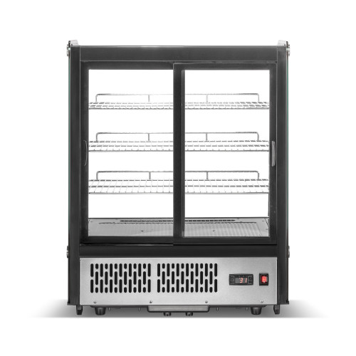 Холодильна вітрина GoodFood RTW145L з нержавіючої сталі, 145 л — настільна кондитерська вітрина з LED-підсвіткою та цифровим керуванням