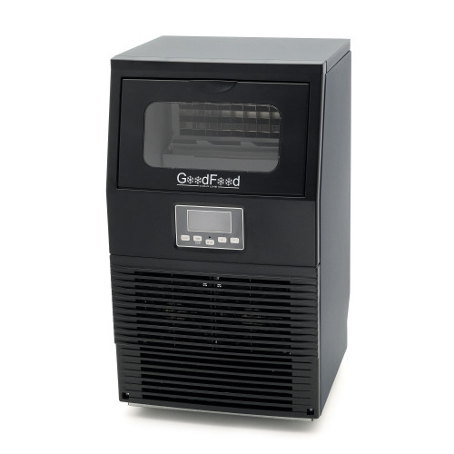 Льодогенератор GoodFood IM38C — професійний кубиковий лід, 38 кг/добу, LED-дисплей, бункер 8 кг, повітряне охолодження, комплект аксесуарів