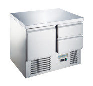 Холодильний стіл GoodFood GF-S901-2D-H6C, 2 ящики, 240 л, нержавіюча сталь, робоча поверхня, для кухні та ресторанів
