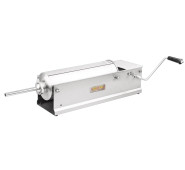 Шприц ковбасний горизонтальний GoodFood SF7H, 7 л, нержавіюча сталь, 4 насадки, ручний, для м’ясного цеху та виробництва ковбаси