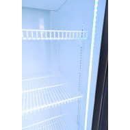 Холодильна шафа для напоїв GoodFood BC480BW2LED, 466 л, чорна-біла, LED-підсвітка, цифрове управління, вітрина для магазинів і кафе