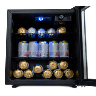 Холодильна шафа для напоїв GoodFood BC46 — компактний міні-холодильник 46 л з подвійним склом для барів, кафе та магазинів