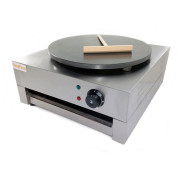 Електрична млинниця GoodFood CM10R — професійна однопостова млинниця 400 мм з нержавіючої сталі та чавуну, терморегулятор 50–300°С, 3 кВт