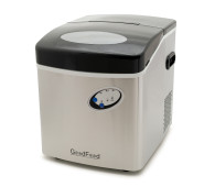 Льодогенератор GoodFood IM20FS STEEL — 20 кг льоду на добу, пальчиковий лід, сталевий корпус, наливний/автоматичний, для кафе, барів та ресторанів