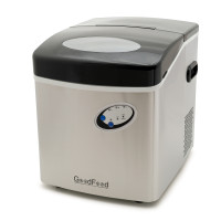 Ледогенератор GoodFood IM20FS STEEL — 20 кг льда в сутки, пальчиковый лед, стальной корпус, наливной/автомат, для кафе, баров и ресторанов