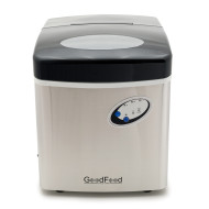 Льодогенератор GoodFood IM20FS STEEL — 20 кг льоду на добу, пальчиковий лід, сталевий корпус, наливний/автоматичний, для кафе, барів та ресторанів
