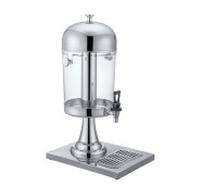 Диспенсер для холодних напоїв GoodFood COOL JD301 — 7 л, нержавіюча сталь, накопичувач льоду, кран із захистом, для кафе та ресторанів