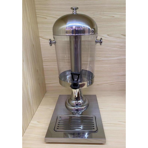 Диспенсер для холодних напоїв GoodFood COOL JD301 — 7 л, нержавіюча сталь, накопичувач льоду, кран із захистом, для кафе та ресторанів