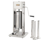 Шприц ковбасний вертикальний GoodFood SF3VS, 3 л, нержавіюча сталь, 4 насадки, ручний, професійний для м’ясопереробки