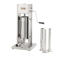 Шприц ковбасний вертикальний GoodFood SF3VS, 3 л, нержавіюча сталь, 4 насадки, ручний, професійний для м’ясопереробки