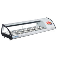 Вітрина для суші GoodFood RTS83L біла, 83 л, LED-підсвітка, цифрове керування, 6 гастроємностей GN 1/3, температурний режим 0…+12°C