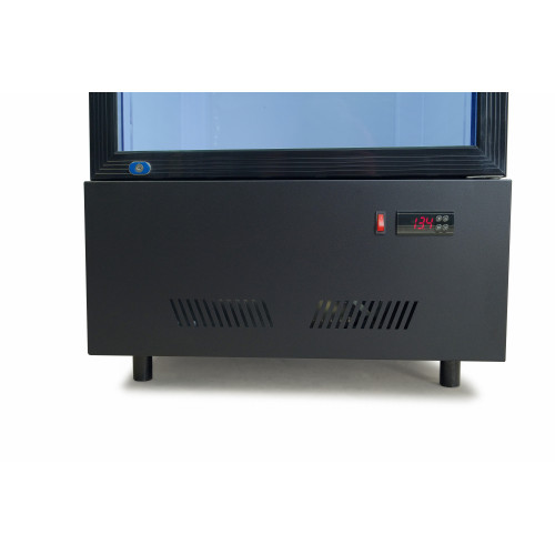 Холодильна шафа для напоїв GoodFood BC360BW2LEDCOL, 310 л, чорно-біла, LED-підсвітка, динамічне охолодження, замок