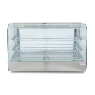 Витрина тепловая GoodFood WS300 STEEL из нержавеющей стали — для хранения и демонстрации горячих блюд, выпечки и кур-гриль в кафе и торговых точках