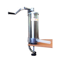 Шприц ковбасний вертикальний GoodFood SF3V, 3 л, нержавіюча сталь, ручний, з насадками 16/19/22 мм, кріплення до столу