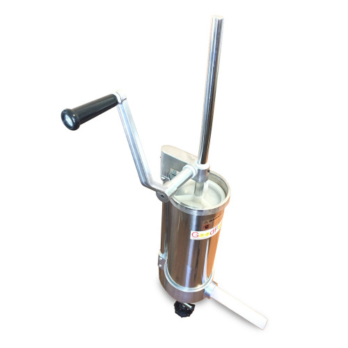 Шприц ковбасний вертикальний GoodFood SF3V, 3 л, нержавіюча сталь, ручний, з насадками 16/19/22 мм, кріплення до столу