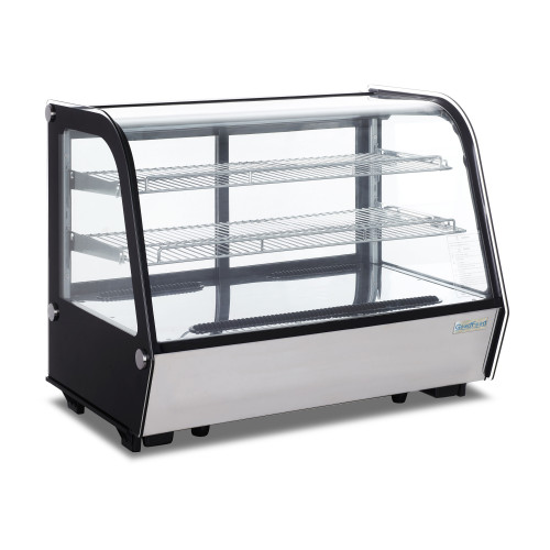 Холодильная витрина GoodFood RTW160L, 160 л, нержавеющая сталь, LED-подсветка, автооттаивание, цифровое управление, черная