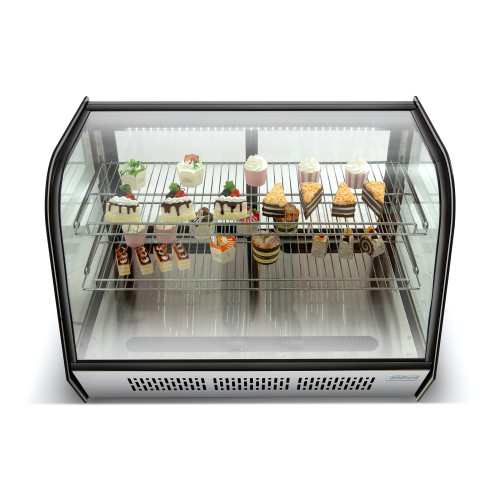 Холодильная витрина GoodFood RTW160L, 160 л, нержавеющая сталь, LED-подсветка, автооттаивание, цифровое управление, черная