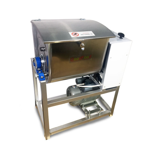 Фаршемешалка GoodFood SM25 — профессиональное оборудование для замеса фарша до 25 кг, корпус и лопасти из нержавеющей стали, функция реверса, 220 В