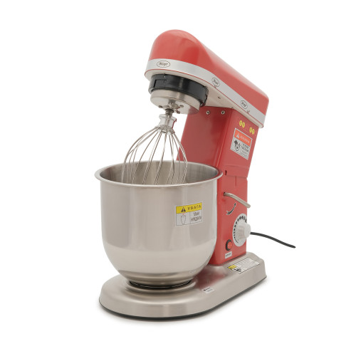 Машина збивальна GoodFood PM-B7 RED, 7 л — професійний планетарний міксер 500 Вт для тіста та крему, металевий корпус, червоний