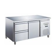 Холодильний стіл GoodFood GF-GN2110TN-HC, 2 ящики, 282 л, нерж. сталь, -2~+8°C, динамічне охолодження, професійний для кухні