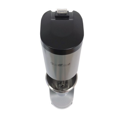 Міксер молочний GoodFood MFD44 — однопостовий професійний міксер для коктейлів, корпус алюмінієвий, чаша 1 л, 2 швидкості, 400 Вт, для кафе та барів