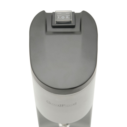 Міксер молочний GoodFood MFD44 — однопостовий професійний міксер для коктейлів, корпус алюмінієвий, чаша 1 л, 2 швидкості, 400 Вт, для кафе та барів