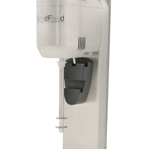 Молочний міксер GoodFood MFD11A — настінний, однопостовий, корпус алюміній, чаша 1 л нерж. сталь, 2 швидкості, 400 Вт, для кафе та барів