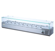 Холодильна вітрина для топінгу GoodFood GF-VRX1800/330-H6C — професійне рішення для зберігання та демонстрації інгредієнтів у кафе та ресторанах