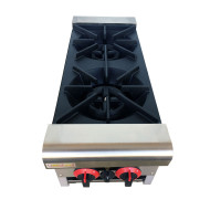 Промислова газова плита GoodFood GP2 на 2 конфорки для ресторанів, кафе та харчових виробництв, чавун-латунь, 1,83 кВт, LPG/природний газ