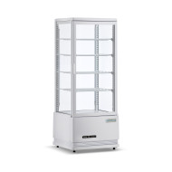 Холодильная витрина GoodFood RT98L белая — 98 л, LED-подсветка, 4 регулируемые полки, автооттаивание, динамическое охлаждение, для напитков и десертов