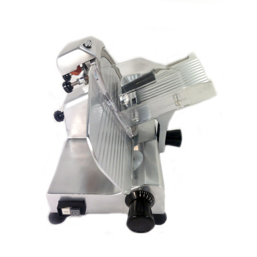 Слайсер GoodFood LUSSO GS250 — професійний напівавтомат для нарізання ковбаси, сиру та м’яса, ніж 250 мм, корпус алюмінієвий, заточка ножа